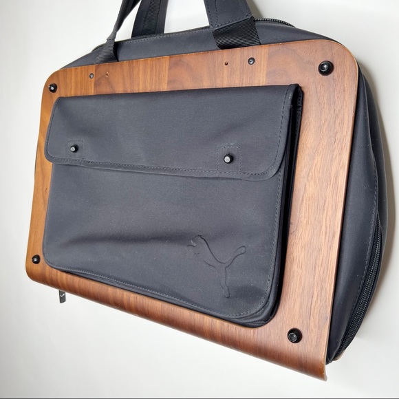Puma Urban Mobility Bag Black Wood Laptop Bag Travel Limited Edition Neutral - Picture 5 of 10